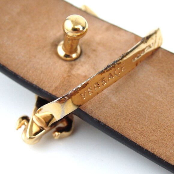 Authentic VERSACE DCDH630.DV3T Virtus 85/34 belt leather [Used] - Picture 5 of 13